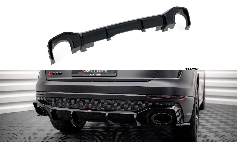 Diffuseur arrière Audi RSQ8 Mk1 Maxton Design en noir brillant