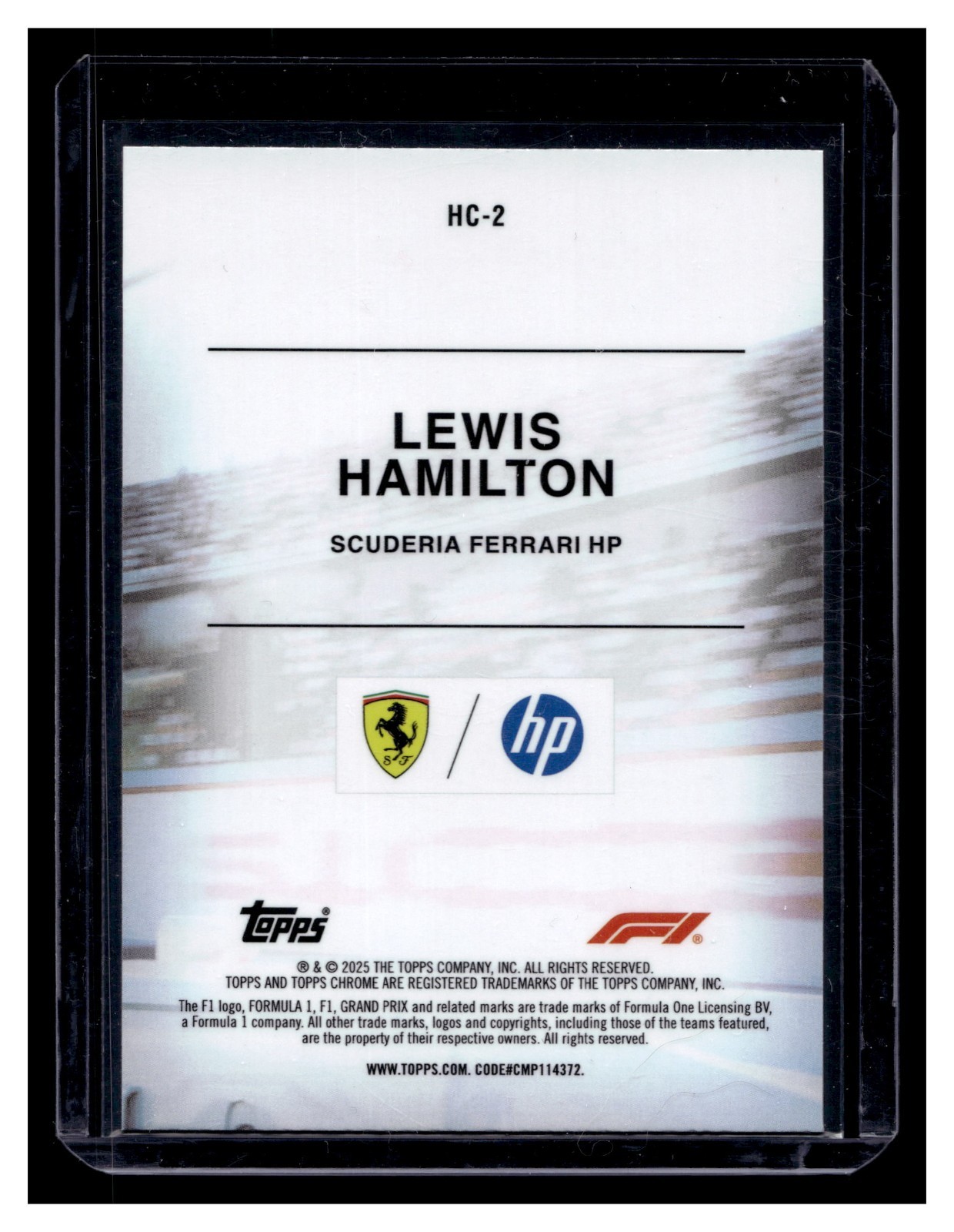 2025 Topps Chrome Formula 1 F1 Lewis Hamilton Helmet Collection #HC-2 (A) view 2