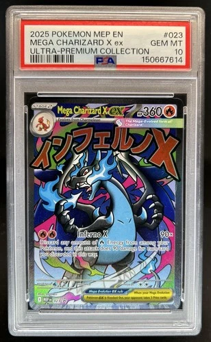 2025 Pokemon MEP Black Star Promos Mega Charizard X ex #023 PSA 10 GEM MINT