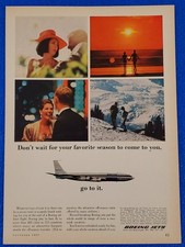 VINTAGE BOEING JETS 1965 ORIGINAL PRINT AD 707 720 727 737 DON'T WAIT, GO FOR IT