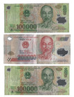Vietnam 💥2x 100000/ 1x 200000 ... Total: 400,000 Dong ...💥3 notes lot#5727