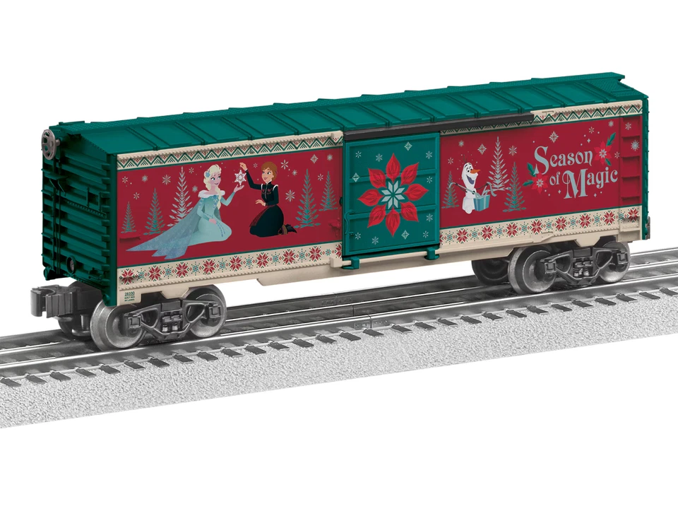 Lionel 2528330 Disney Frozen Christmas Boxcar O Gauge Toy Train Elsa Olaf 2025 - Image 3 of 4