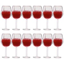 12 Pcs Miniature Resin Wine Cups Realistic Mini Wine Cups for Dolls House