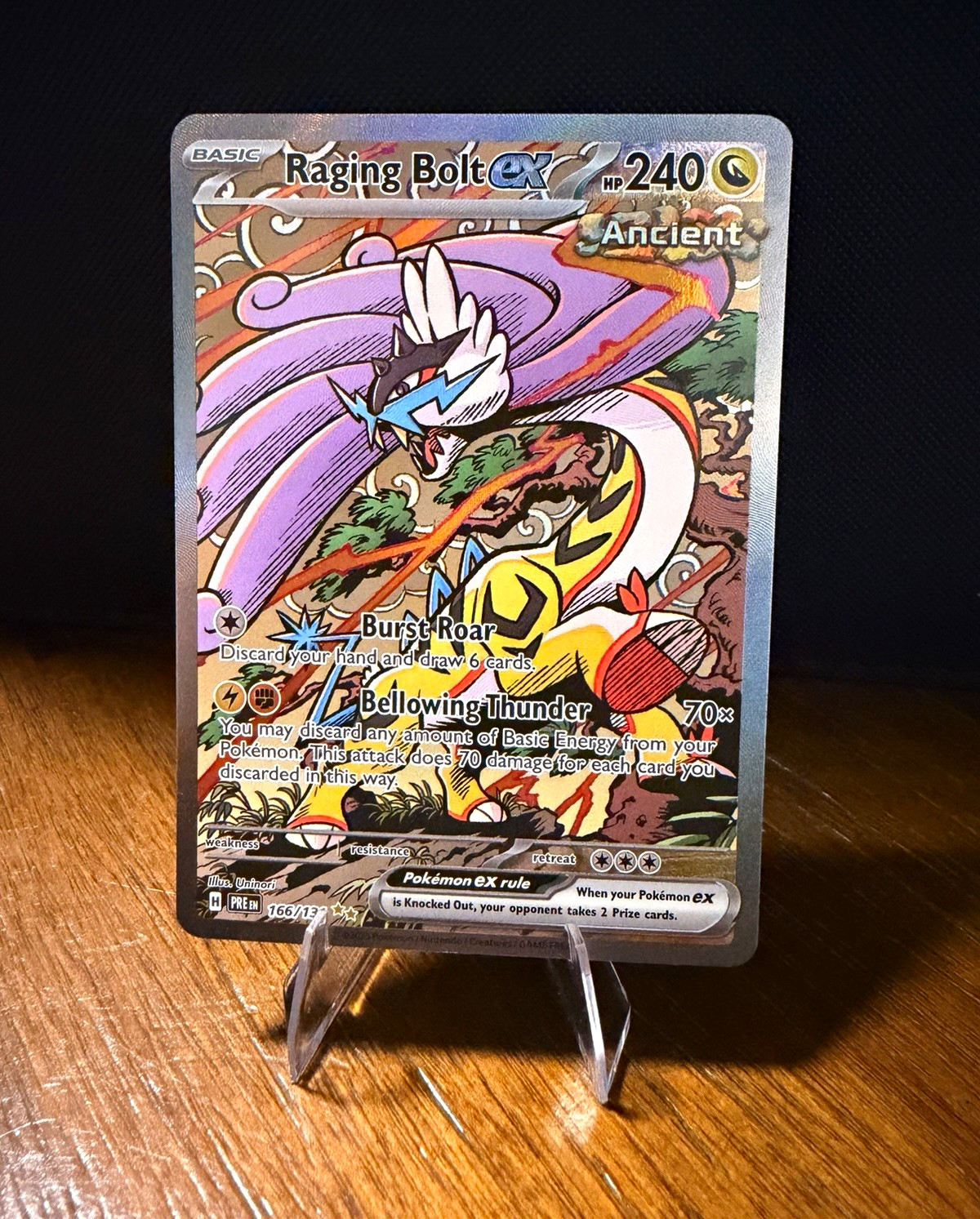 Pokemon Raging Bolt ex 166/131 Prismatic Evolutions SIR Holo EN