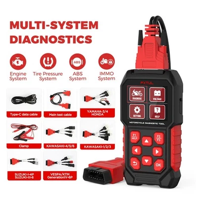 FXTUL OBD2 Motorcycle diagnostic Scanner Motorbike Fault Code Reader Fit For YAMAHA UK