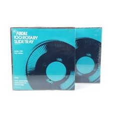 Vintage Focal Rotary Slide Trays Holds 100 2X2 Slides Kmart USA VTG NOS Lot Of 2