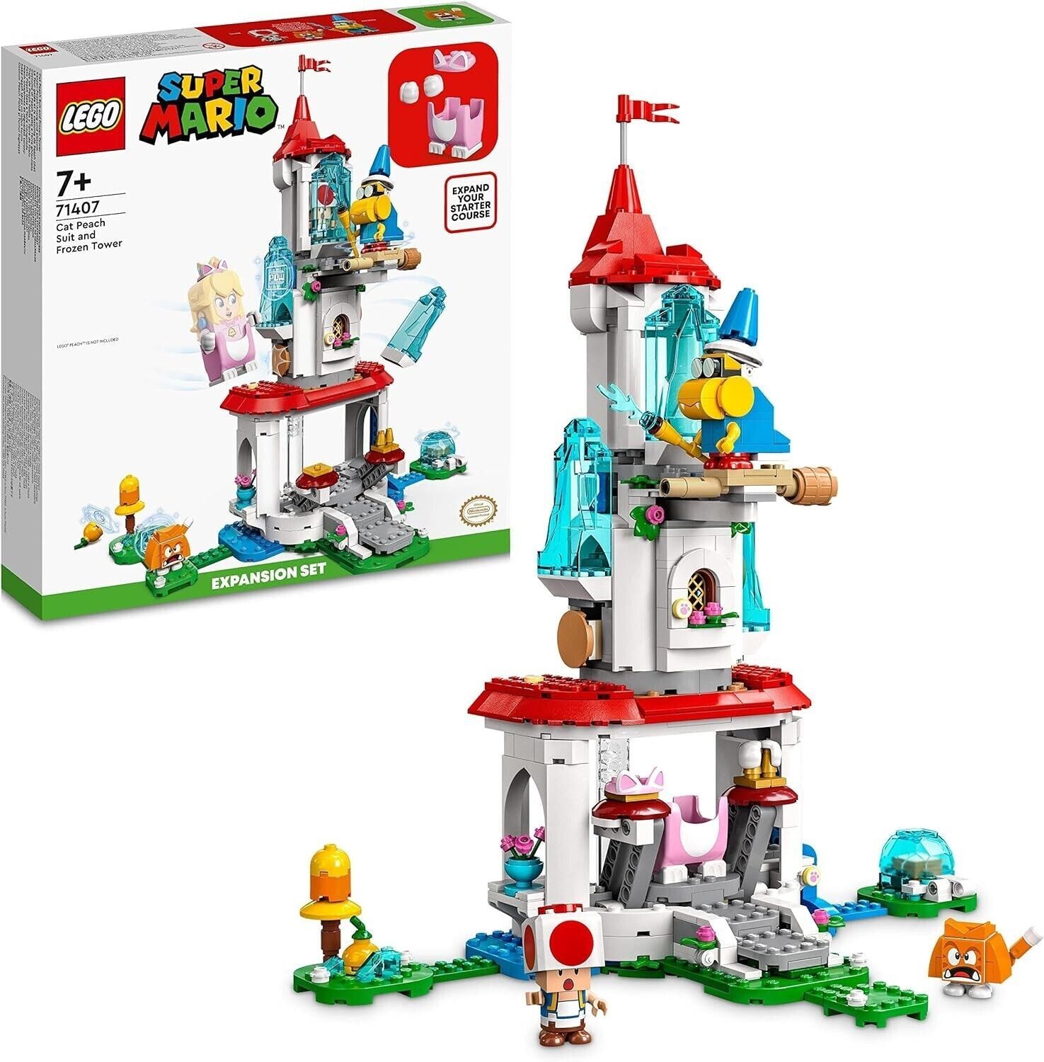 LEGO 71407 Super Mario: Cat Peach and Frozen Tower Expansion Set