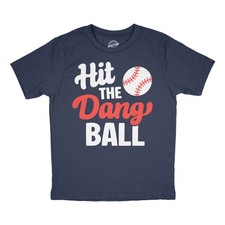 Youth Funny T Shirts Hit The Dang Ball Sarcastic Basebell Tee For Kids