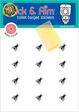 Urinal Fly Targets 13-Pack w/ Applicator Tool – Toilet Training Aim Stickers Boy