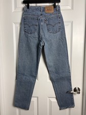 Levi's vtg orange tab Women s Medium Wash Tapered Denim Jeans Button Zip Pockets