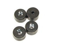 4 PACK PENN ELCOM 9101Y Amp / Case / Cabinet Rubber Feet - Bumper 7/8" X 1/2"