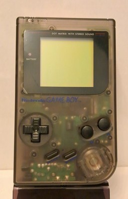 Vintage Nintendo Gameboy DMG Clear BLACK Retro Video Game Console - No Game