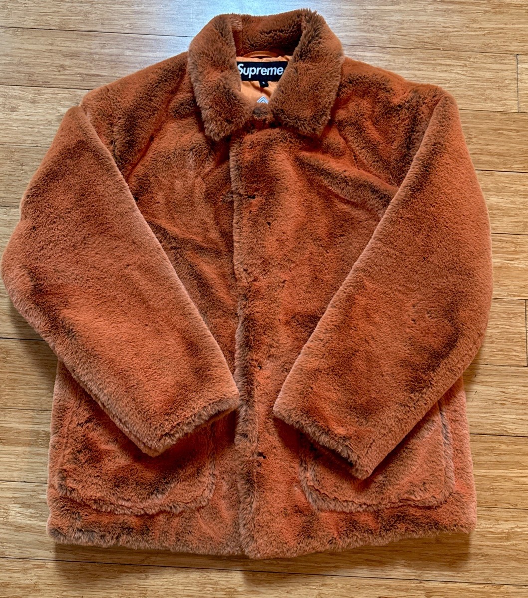 supreme 2-tone Faux Fur Shop Coat XL 