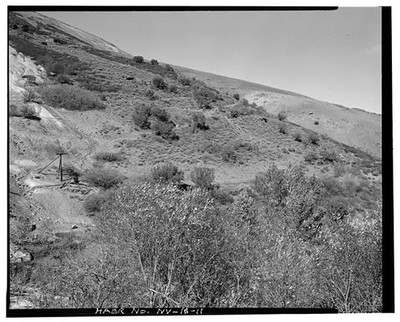 Paradise Valley Nevada Lucky Tiger Mine 1910s Sediment Dam Road Tailings Pump