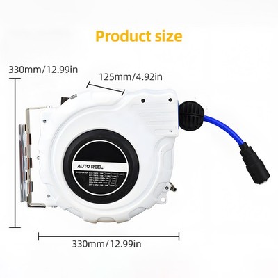 Retractable Hose Reel 82ft Wall Mounted Automatic Rewind Swivel Bracket V1