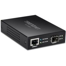 TRENDnet 10GBASE-T to SFP Fiber Media Converter, TFC-10GSFP, 1 x 10G RJ-45 P...