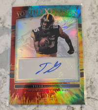 Tyler Goodson Rookie Card 2022 Select Youth Explosion Iowa Hawkeyes RC Auto /25. rookie card picture