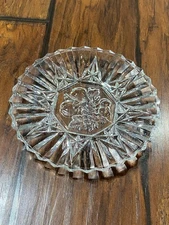 Vintage Cut Crystal Glass Fruit And Vegetable Plate