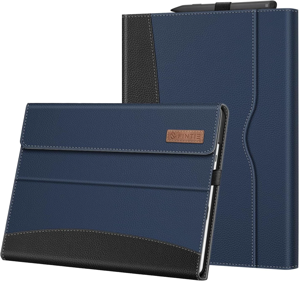 Cover per Microsoft Surface Pro 9 e Pro 11, con manico e tracolla, serie Handy - nera - Italiano
