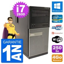 PC Tour Dell OptiPlex 790 MT Intel i7-2600 RAM 4Go Disque 250Go Windows 10 Wifi