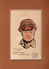 Milton Caniff - Flip Corkin from Terry and the Pirates Hand Colored Dec. 1943