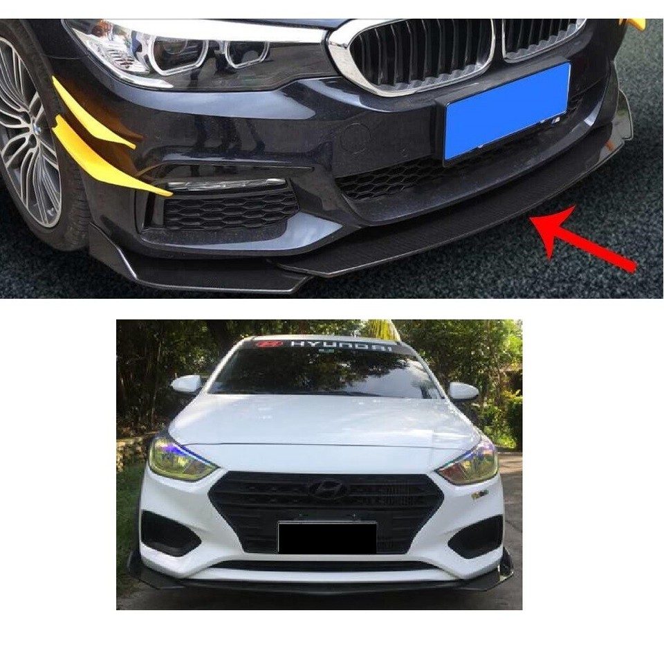 Splitter Anteriore In ABS Per BMW Serie 5 G30 525i 530i 2017-2020 – Labbro Diffusore Anticollisione, Facile Da Installare Senza Fori (Kit)