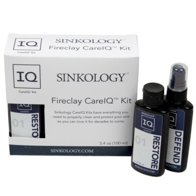 Sinkology Fireclay Sink Maintenance Care Kit Defend Protective Sealant Polisher