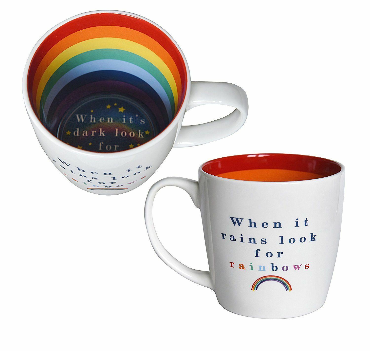 Two Up Two Down Rainbow Inside Out Inspirational Special Mug Cup Gift Box
