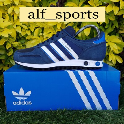  Neu mit Karton & Original Adidas Originals  LA Trainer in Collegiate Navy UK Größe 8