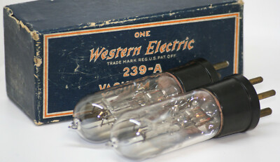 239a western electric vacuum tube valve 239 nos amplifier pair
