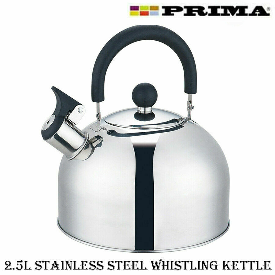 Stainless Steel Whistling Stove top Camping Kettle 2.5 L with Phenolic