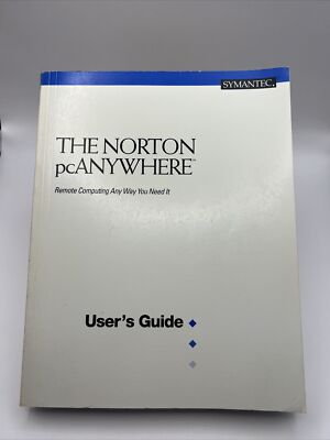 1991 Symantec Norton pcAnywhere User's Guide Resource Guide Book Softcover G4