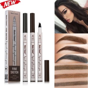 Details About 3 Colors Waterproof Smudge Proof Makeup Fine Sketch Liquid Eyebrow Pen Tattoo