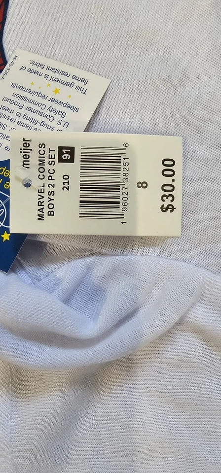 男孩 8 码授权漫威蜘蛛侠睡衣短裤套装全新带标签!  — 第 4/4 张图片