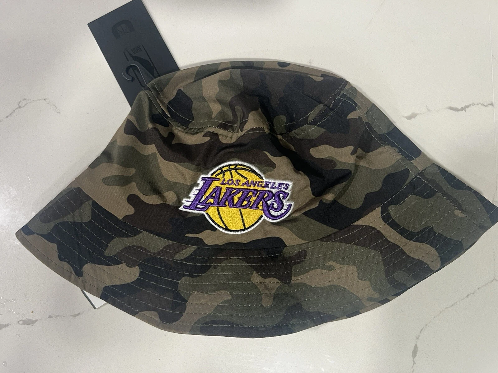 Ultra Game NBA Los Angeles Lakers Bucket Hat Cap Green Camo One Size Fit Most