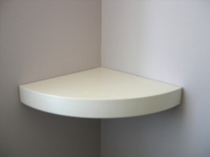 Floating Corner Shelf (Round) with 