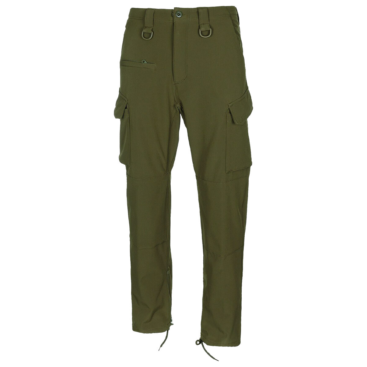 Pantalones SoftShell MFH Allround Hombre Trabajo Trekking Outdoor Verde aceituna
