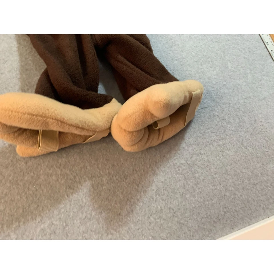 Antiguo Disfraz Azul Marino Bebé Infantil Talla 6 12 Meses Mono Chimpancé Marrón Vestir Halloween Foto 4 de 4