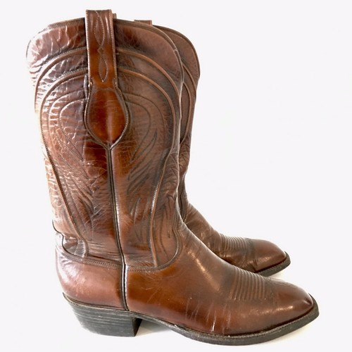 Lucchese San Antonio 2083 3LN30 Men's Brown Leather Western Boots Size 10 1/2 E - Picture 2 of 14