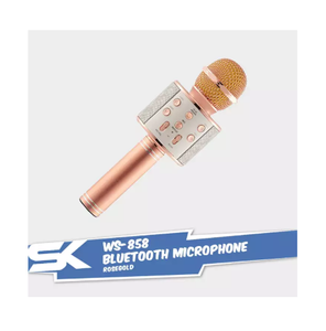 WS-858 Wireless Karaoke Bluetooth Microphone HIFI Speaker - Rose Gold | eBay