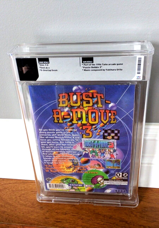New ✹ BUST A MOVE 3 III ✹ Sega Saturn Game ✹ WATA 9.8 A++ GRADED✹ SEALED VGA CGC - Image 3 of 4