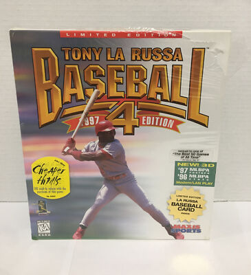 PC CD-ROM limited edition Tony La Russa Baseball 4 1997 Edition new sealed rare