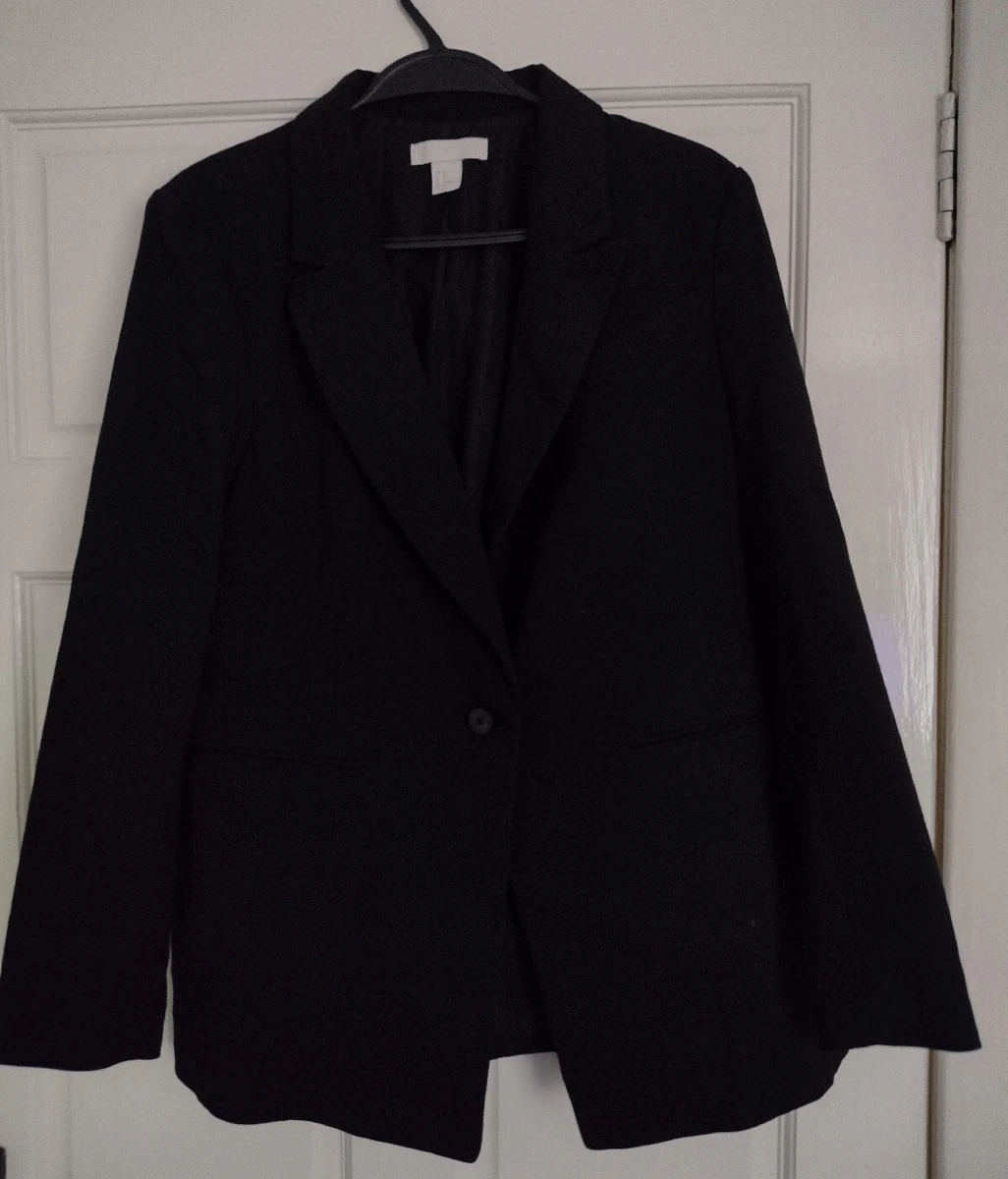 H&m black top suit jacket