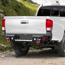 Steel Rear Bumper For 2016-23 Toyota Tacoma With Sensor Hole Led Lights D-rings