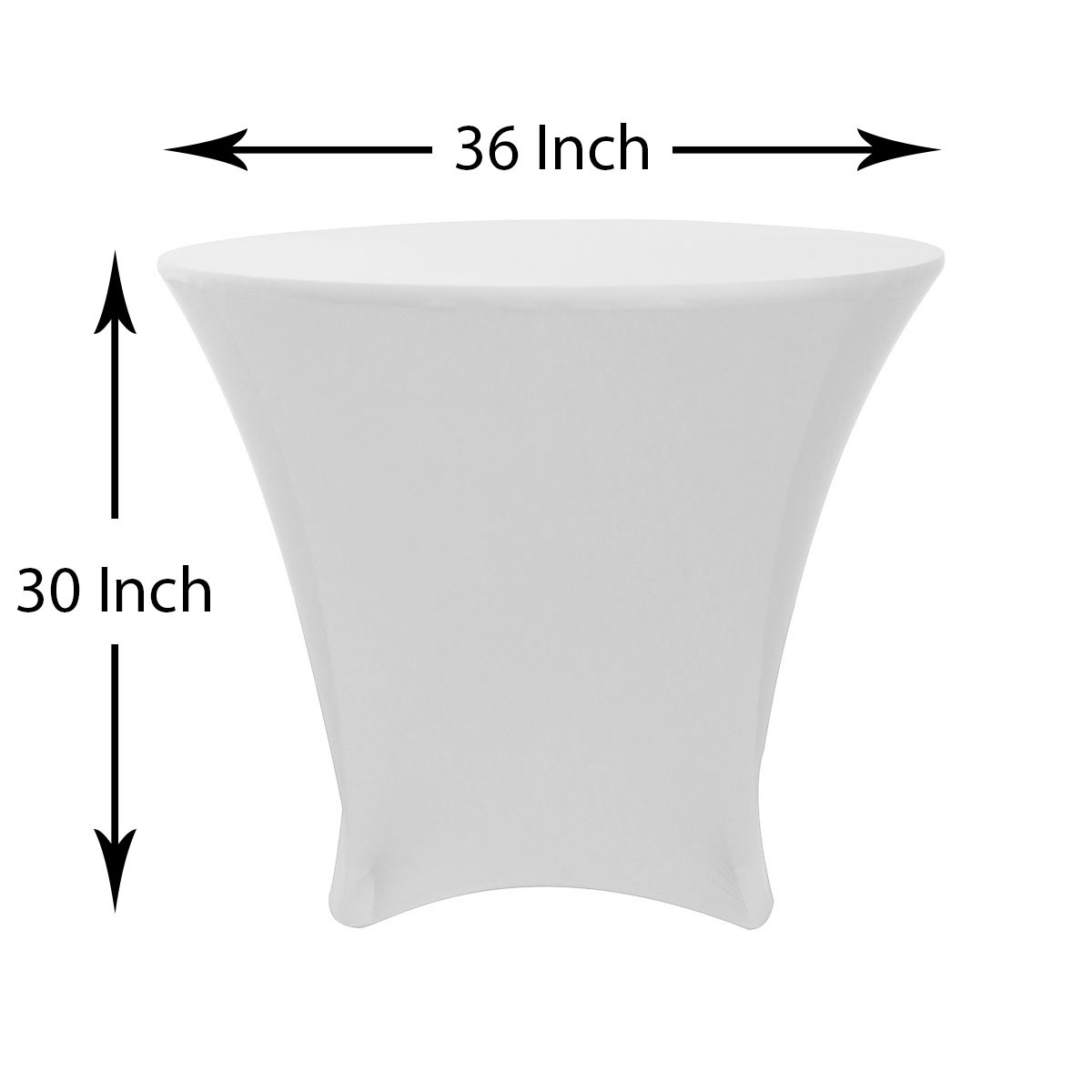 Spandex Table Covers Round, Stretch Tablecloth for Cocktail Tables 30"Dx30"H