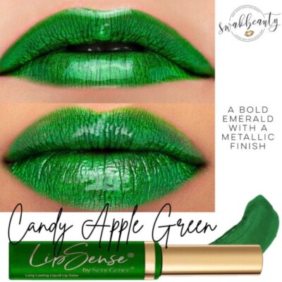 Candy Apple Green LipSense, a bold emerald w/a metallic finish. New