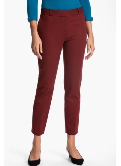 Kate Spade Dress/casual Pants Red Davis Ankle Tapered Slim Women's Size 8 #1