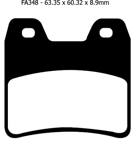 EBC/FA348HH Sintered Brake Pads (Rear) for Yamaha FZS1000 Fazer, XJR1300 (01-15) - Picture 2 of 2