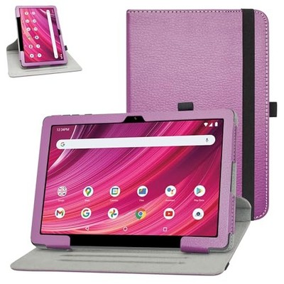 BIGE for BLU M10L Plus Rotating Case, 360 Degree Rotary Stand with Cute Purple