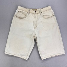 VTG webs Jean Shorts Mens 36x12 Cream Baggy Y2K Skater Jorts 90s Streetwear